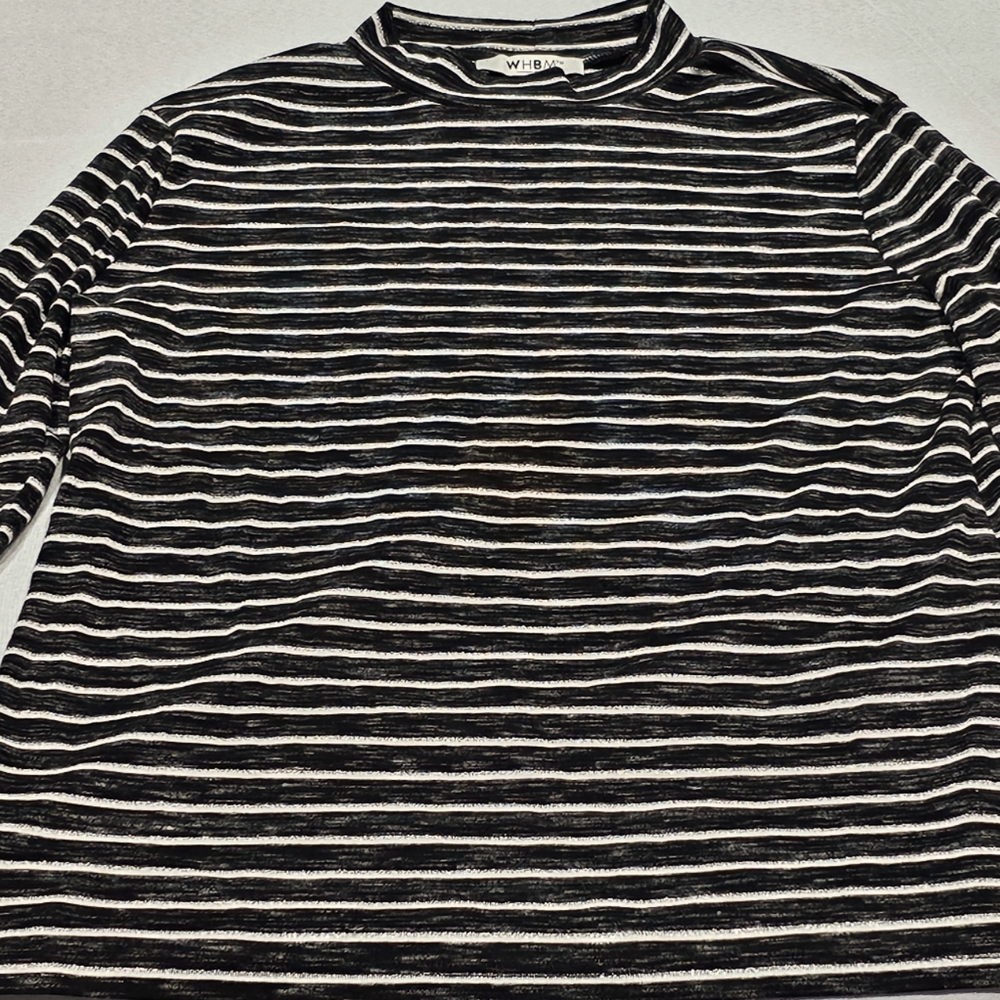 WHBM B&W Striped Top - Medium Size (CLT001)